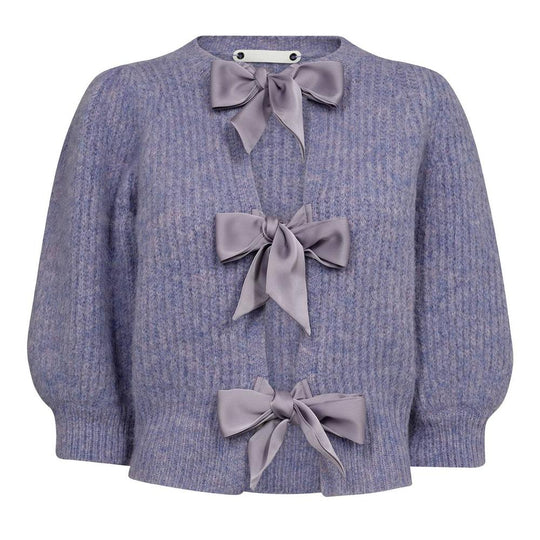 Fliederfarbener Schrickcardigan von Co'Couture (nachhaltig)