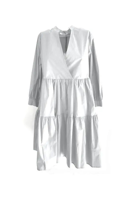 Kurzes Kleid aus Popeline, weiß-Gaudi-HEIDA Fashion