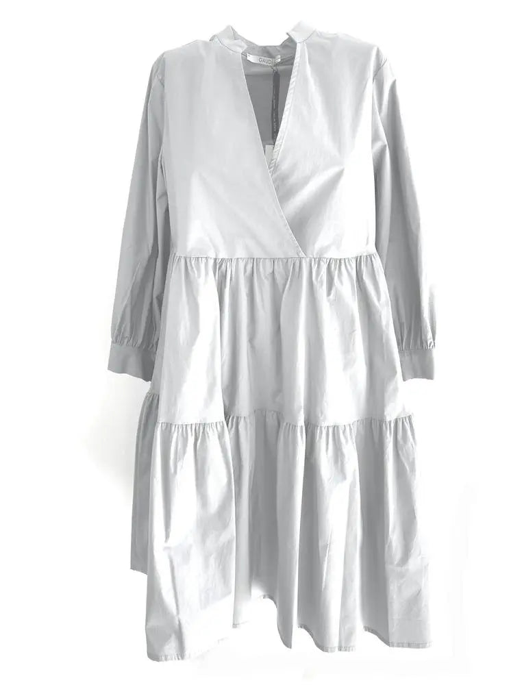 Kurzes Kleid aus Popeline, weiß-Gaudi-HEIDA Fashion