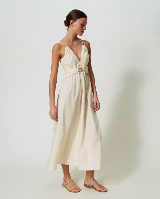 Maxikleid aus Baumwollpopeline