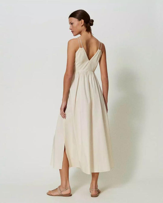 Maxikleid aus Baumwollpopeline