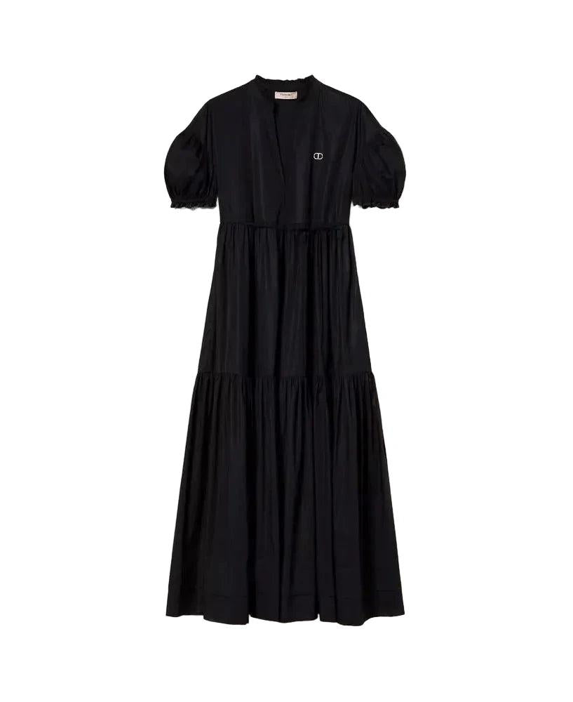 Maxikleid aus Stretchpopeline