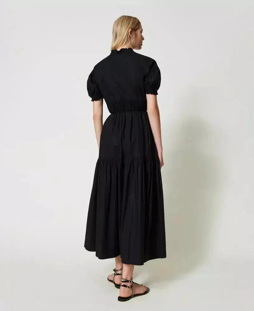 Maxikleid aus Stretchpopeline