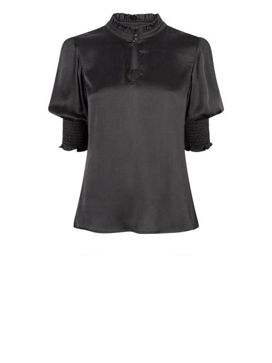 Oberteil aus elastischer Seidenmischung