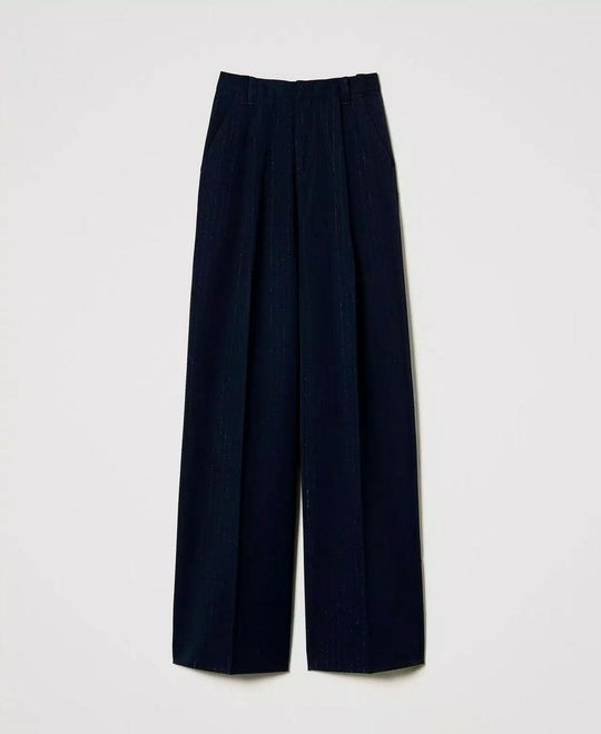 Palzzohose mit Nadelstreifen