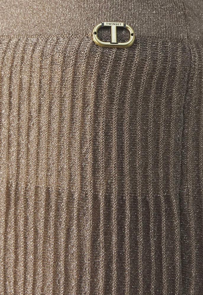 Plisseerock aus Lurexgarn