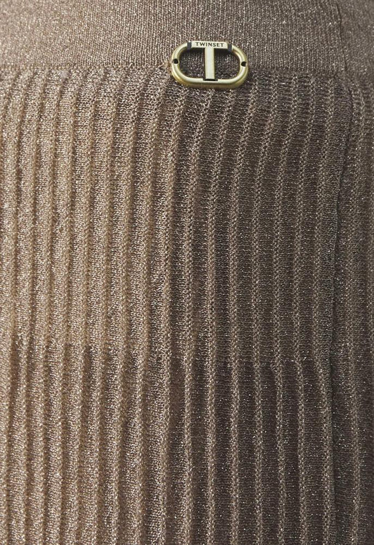 Plisseerock aus Lurexgarn