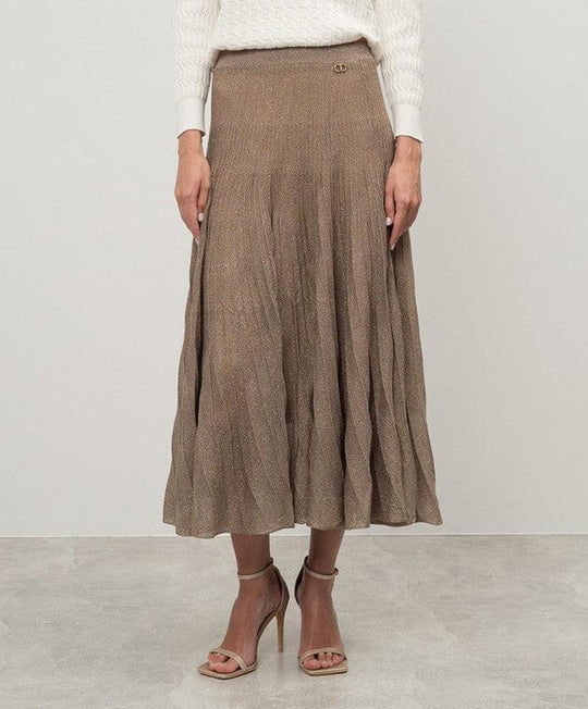 Plisseerock aus Lurexgarn