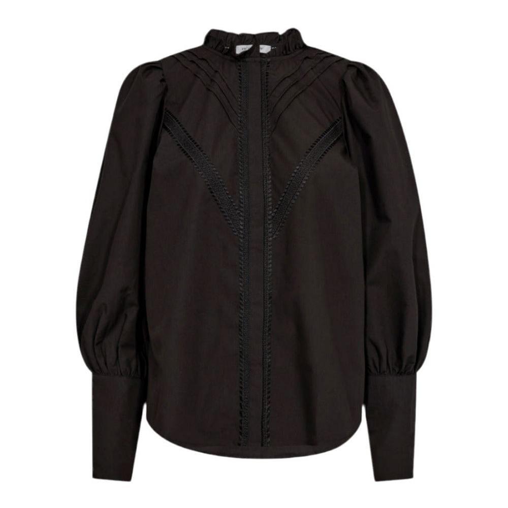 Schwarze Baumwollbluse von Co'couture