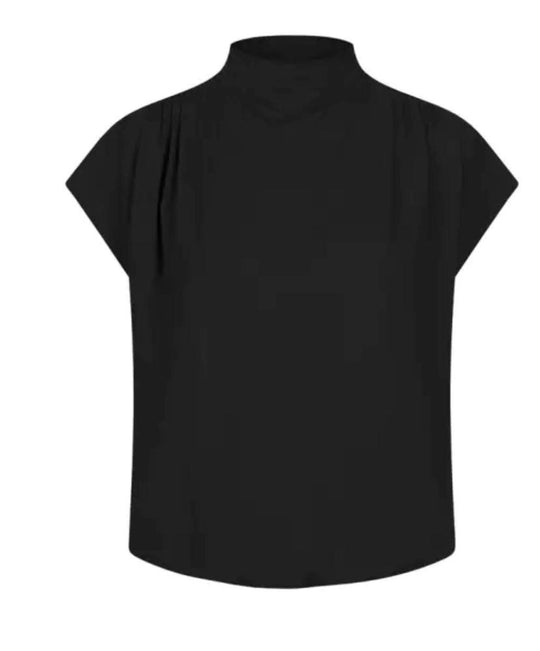 Schwarzes Jersey-Top
