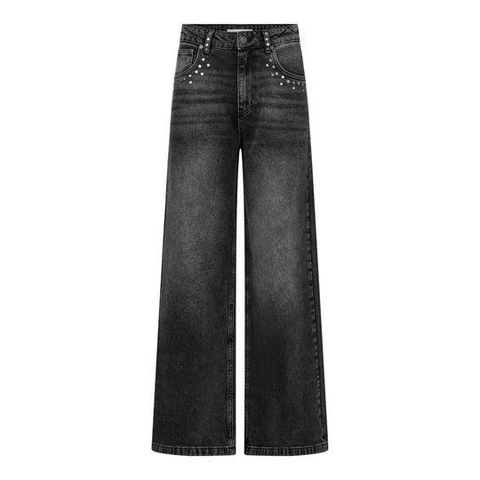 Co´Couture - Vickycc Stud weite Jeans Co'couture