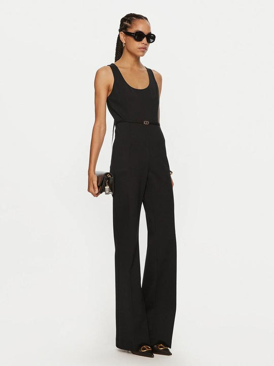 Jumpsuit aus Milano-Strick und einer Viskose-Stretch-Mischung