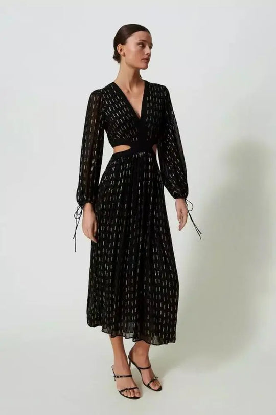 Maxikleid aus Georgette mit Stickerei von TWINSET-TWINSET-HEIDA Fashion