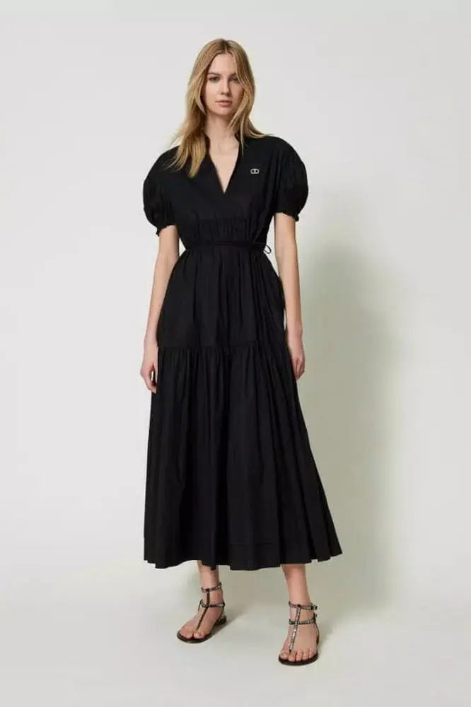 Maxikleid aus Stretchpopeline-TWINSET-HEIDA Fashion