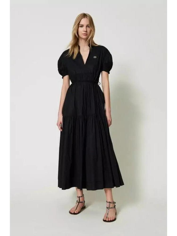 Maxikleid aus Stretchpopeline-TWINSET-HEIDA Fashion