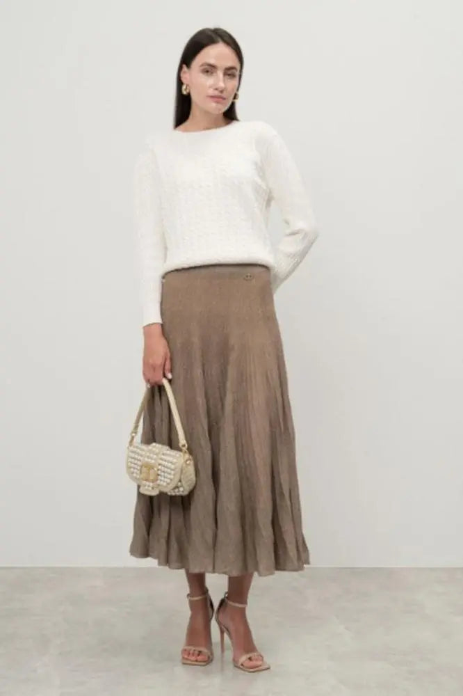 Plisseerock aus Lurexgarn-TWINSET-HEIDA Fashion