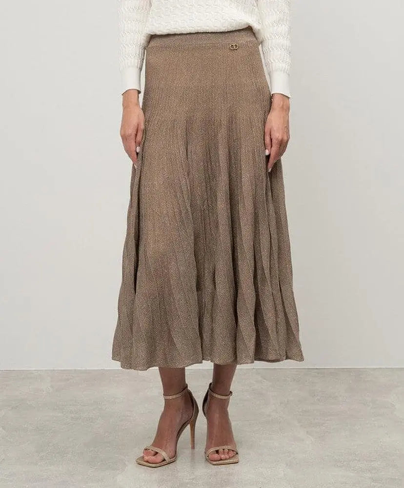 Plisseerock aus Lurexgarn-TWINSET-HEIDA Fashion