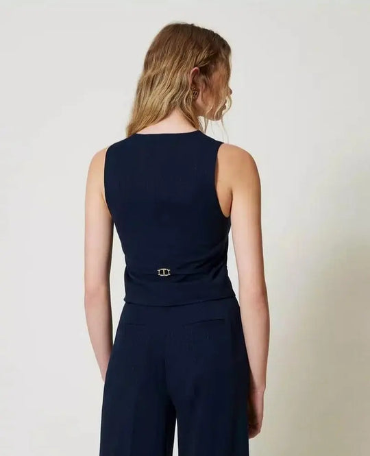 Weste mit Lurex-Nadelstreifen von TWINSET-TWINSET-HEIDA Fashion