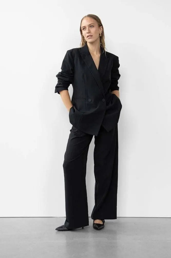 Oversized Blazer-WithBlack-HEIDA Fashion